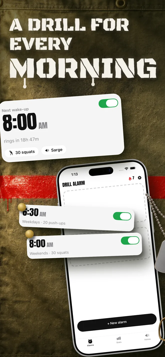 Example generated alarm app screenshot 3